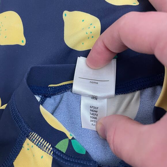 Hanna Andersson Lemon Print One-Piece Rashguard Swimsuit 3T Unisex UPF 50+ - Picture 10 of 10